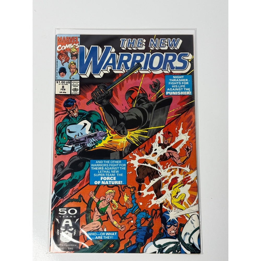 Marvel The New Warriors 8 1991 Punisher Night Thrasher Force of Nature Bagley